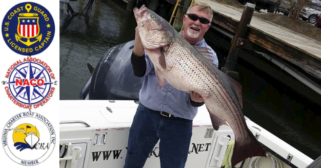 Virginia Chesapeake Bay striper fishing charter photo